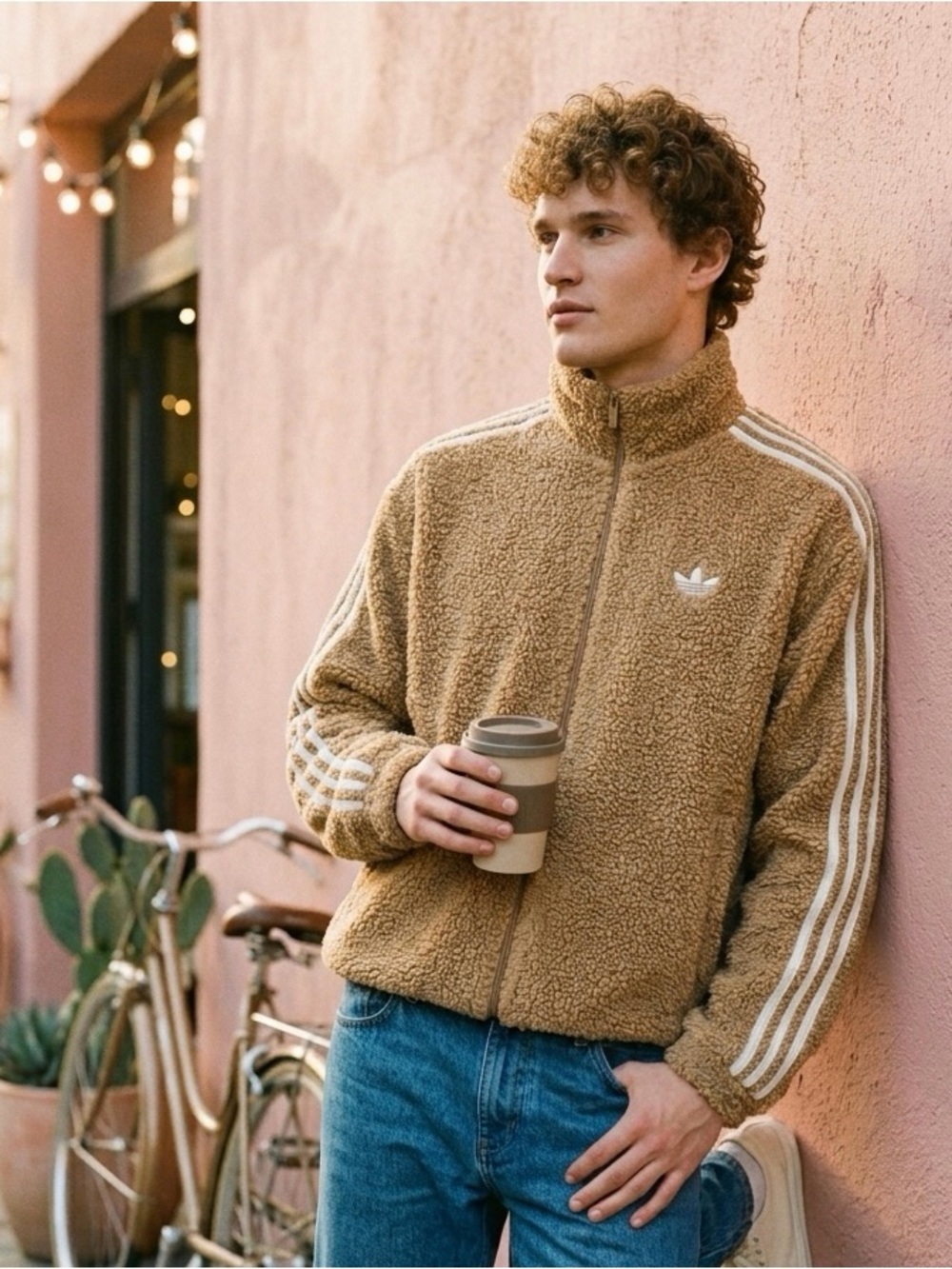 Adidas Originals Boucle Firebird Tracktop Jacket - KS5274 - Cardboard - 2XL